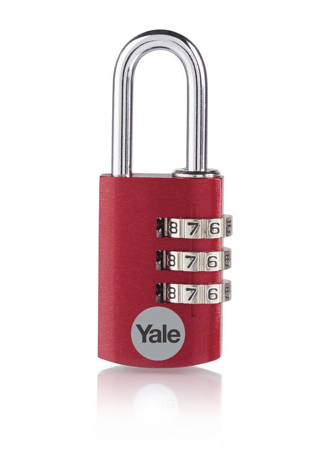 Yale YE3CB/20/121/2/CO Combination Padlock - Red - 2 Pack