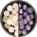 Merkloos / Sans marque Kaemingk B.V. Kerstballen - 74x stuks - wol wit en lila paars - 6 cm - kunststof