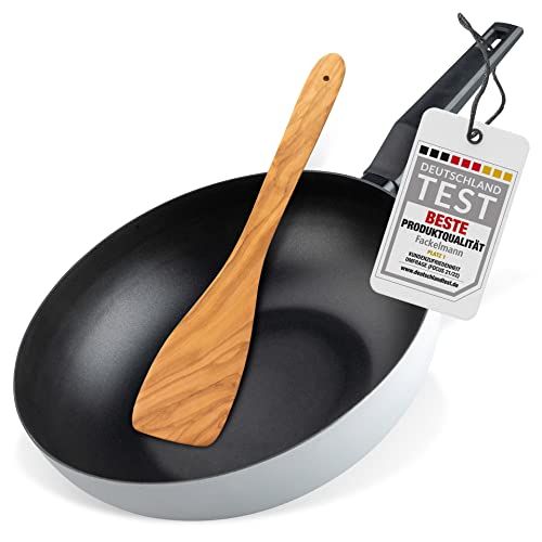 FACKELMANN Wokpan Balans Set - 30 cm - 2-delig - Anti-aanbak - Gerecycled Aluminium - Incl. Spatel