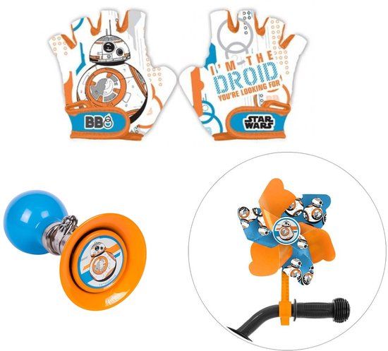 4KidsOnly Star Wars Fiets Accessoires Kind - Handschoenen met Hoorn en Molen