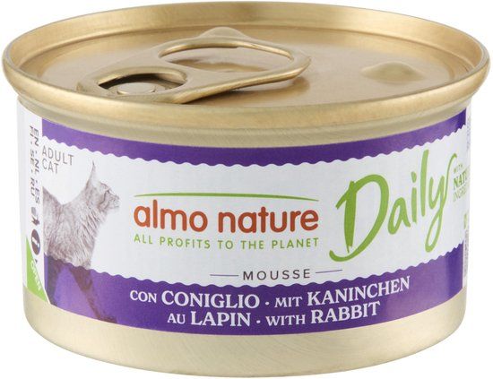 Almo Nature Kattenvoer - Daily Menu Mousse Konijn - 24 x 85 g