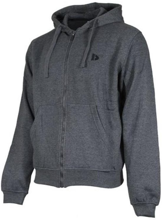 Donnay vest met capuchon - Sportvest - Heren - Maat XL - Donker grijs gemÃªleerd