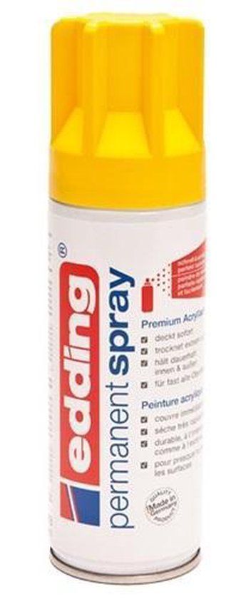 Edding Permanent Spray 5200, Verkeersgeel Mat, 200 ml