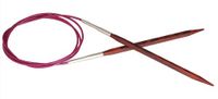 KnitPro 60 cm x 7 mm Cubics vaste rondbreinaalden, palissander