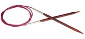 KnitPro 60 cm x 7 mm Cubics vaste rondbreinaalden, palissander
