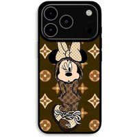 Manoacase Coque Pour iPhone 17 Pro Minnie Disney LV marron