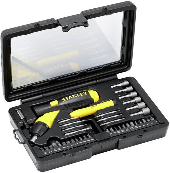 STANLEY 38-delige Pistoolgreep Ratelbitset - 0-63-038