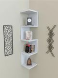 Merkloos Wandplank - Boekenplank - Zigzag Hoekplank - Wit