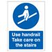 VSafety Use Handrail Zorg op de trappenbord - 150x200mm - 1mm Rigid Plastic