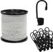 vidaXL Bungee Koorden met Haken 6 mm Zwart en Wit PP en rubber
