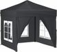 vidaXL Partytent inklapbaar met zijwanden 2x2 m antracietkleurig