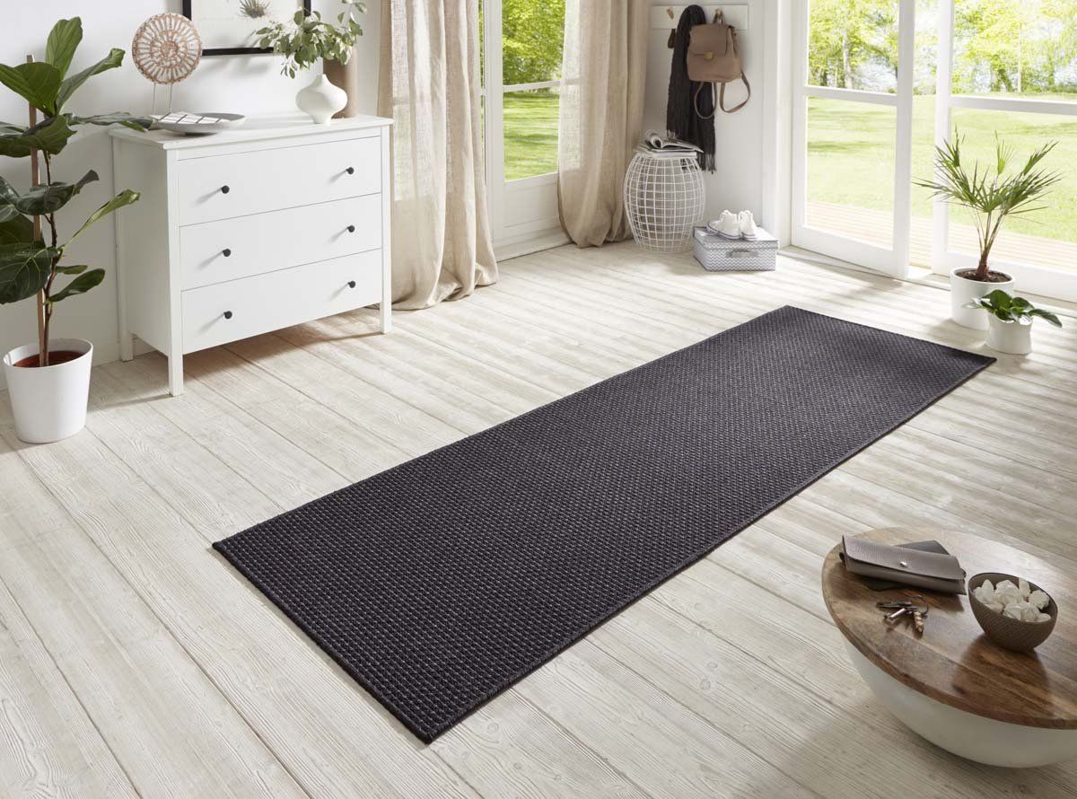 BT Carpet Loper sisal-look binnen & buiten Nature - antraciet 80x250 cm
