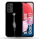 Beschermhoes Samsung Galaxy A13 Beschermhoes, giraffe, zwart