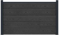 vidaXL Hekset - 180 x 105 cm - WPC en Aluminium - Zwart