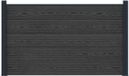 vidaXL Hekset - 180 x 105 cm - WPC en Aluminium - Zwart