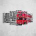 Homemania Muurfoto, bus 5 steden en landschappen per woonkamer, meerkleurig, van polyester, hout, 100 x 3 x 60 cm