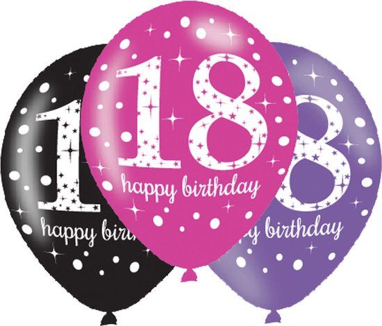 Amscan Sparkling Celebrations Ballon 18 Pink (6 stuks)