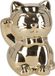 Gerimport Spaarpot Kat - goudkleurig - glanzend - poes - 15,5 cm