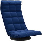 vidaXL - Vloerstoel - draaibaar - fluweel - blauw