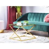 Beliani BEVERLY - Salontafel - Goud - Glas