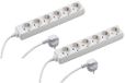 Meister Tido 7430480 Stekkerdoos, 6-voudig, set van 2, 5 m kabel, wit