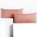 DecoKing Amber-kussenslopen 40 x 120 cm, jerseykatoen, rits, zalm, 2 stuks