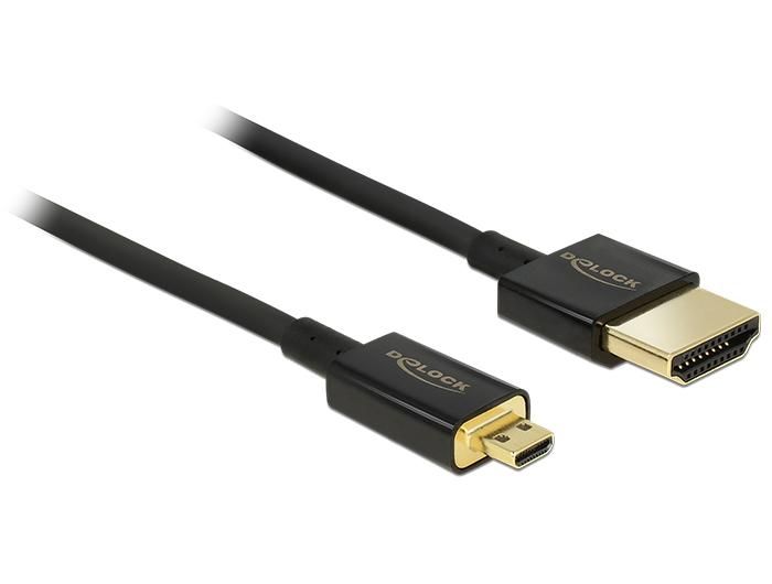 DeLOCK HDMI-A/HDMI Micro-D Kabel - 4.5 m - Zwart
