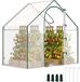 Kas - Serre - Stalen frame met poedercoating - Waterdichte, UV-bestendige plastic folie - 180 x 100 x 168 cm - Vert
