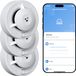 Trust Smart Home - Détecteur de fumée intelligent avec application gratuite - Connexion WiFi - Capteur photoélectrique - Alarme 85 dB - Sans hub - Lot de 3 - Blanc