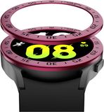 Strap-it Bezel ring tijd - Randbeschermer geschikt voor Samsung Galaxy Watch 5 44mm - bordeaux