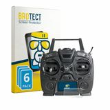 BROTECT Screenprotector 6 Stuks voor Graupner MZ-10 HOTT Beschermglas transparant