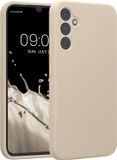 kwmobile telefoonhoesje geschikt voor Samsung Galaxy A34 5G - TPU backcover met siliconen coating - Smartphone case in crème