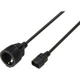 Sygonix SY-7154200 Stroom Aansluitkabel Zwart 0.30 m
