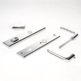 Hoppe Deurbeslagset Kruk/Kruk met Cilindergat Rechthoekig Aluminium Kunststof SKG 3***