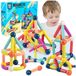 ABC BETTER TOYS ® Blocs magnétiques Jouet magnétique Jouet éducatif pour enfants Aimants Jouet Cadeau pour garçons Filles Blocs de construction