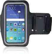 Mmobiel Sport / Hardloop armband ZWART voor Samsung S9 / S8 / S7 / S6 edge /S5 Neo / A5 / A3 / J5 / J3 Spatwatervrij Reflecterend Neopreen Comfortabel Verstelbaar Koptelefoon Aansluitruimte en Sleutelhouder