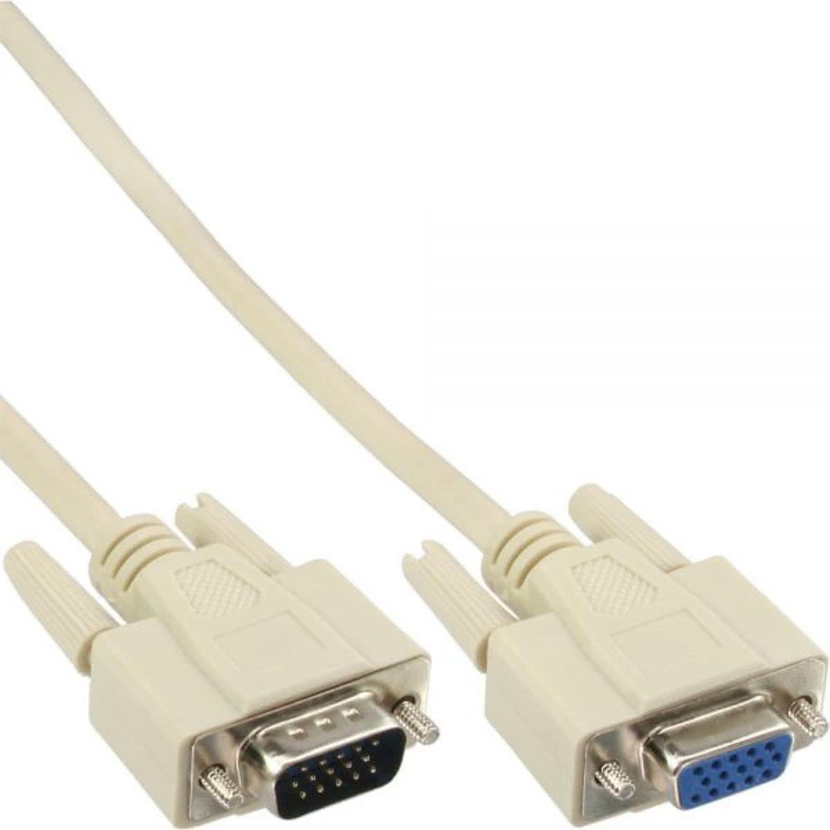S-Impuls VGA monitor verlengkabel beige 1