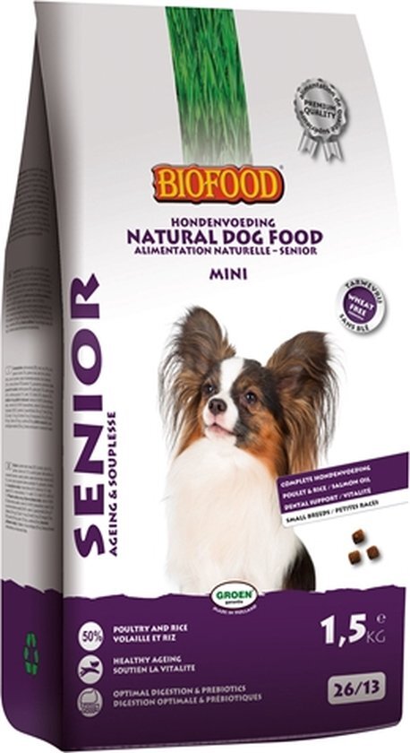 BIOFOOD Senior Small Breed hondenvoer 1.5 kg