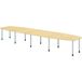 Hammerbacher table de réunion ton 10 pieds 520x130cm argent