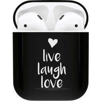 imoshion Design Hardcover Case - Hoesje geschikt voor AirPods 1 / 2 - Live Laugh Love