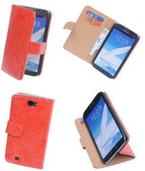 Best Cases Vintage Oranje Book Cover Samsung Galaxy Note 2 - 8718883006577