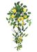 Kunstrozenhanger, 74 cm, rozenslinger, rozenboog, kunstbloemen, hangende bruiloftsboog, romantische decoratie, bloemenkrank, bruiloftsdecoratie, hangbloemenkrank, geel