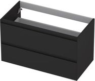 INK Onderkast 2 Laden Greeploos Gelakt - 900x450x520 Mm - Mat Zwart