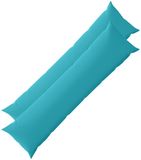 vidaXL - Kussensloop - 2 stuks - HEERLEN - Turquoise - 40 x 145 cm - Polyester