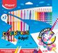 Maped Oops Color'Peps uitwisbare viltstiften en kleurpotlodenset – 12 kleurpotloden met gummetje + 12 uitwisbare viltstiften