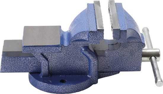 BGS Bankschroef - 100 mm - Blauw - Draaimechanisme 360 graden