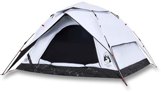 vidaXL Koepeltent - 4-persoons - Snelontgrendeling - Verduisterend - Polyester - Wit
