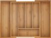Merkloos Relaxdays bestekbak - uitschuifbaar - 5 - 7 vakken - 5 x 28-44,5 x 33,5 cm - bamboe