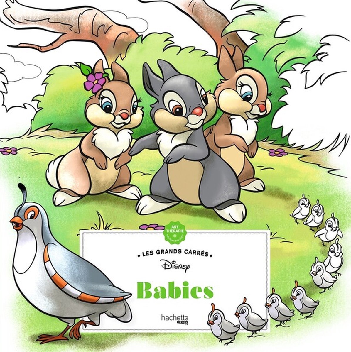 hachette heroes Les Grands Carrés - Disney Babies - Coloring Book - Hachette - Kleurboek voor volwassenen