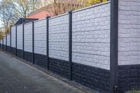 Merkloos Tuindeco Berton Romeins motiefplaat smal wit/grijs 184 cm